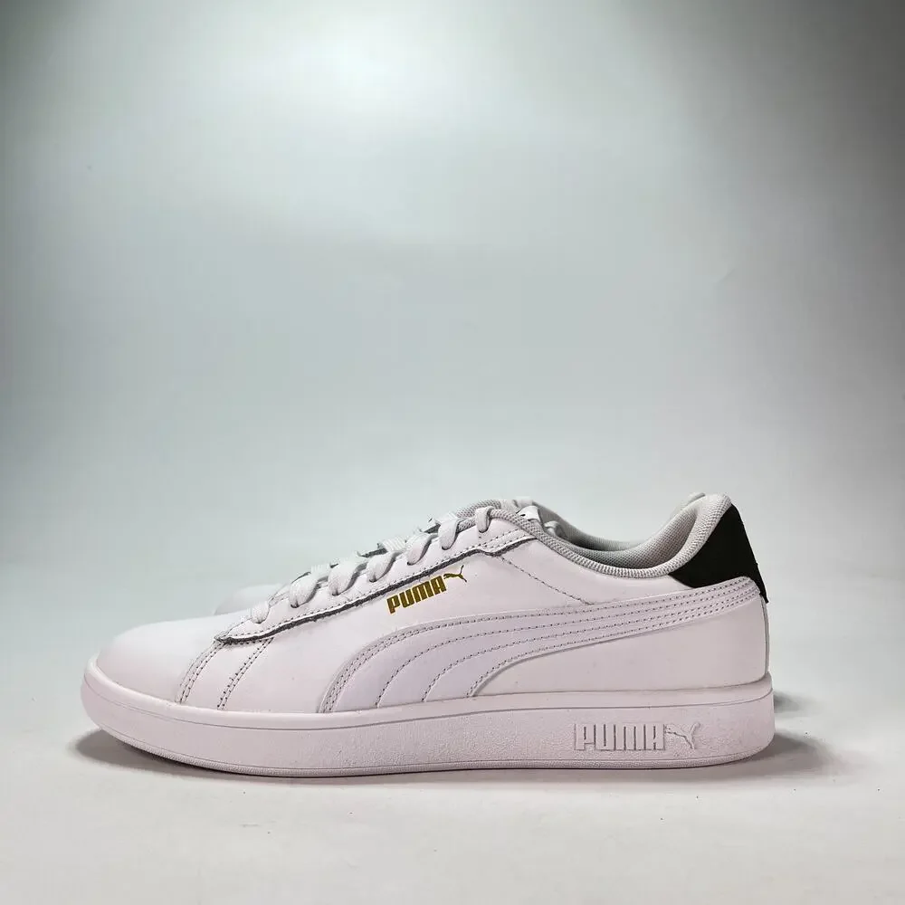 PUMA Ace Court White Black Leather Tennis Shoes Sneakers 406570-01 Men's Size 9